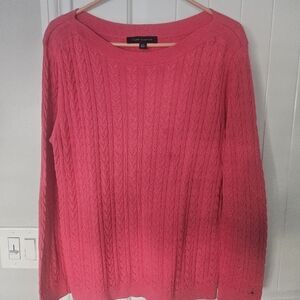 Tommy Hilfiger Pink Cable Knit Sweater Size L